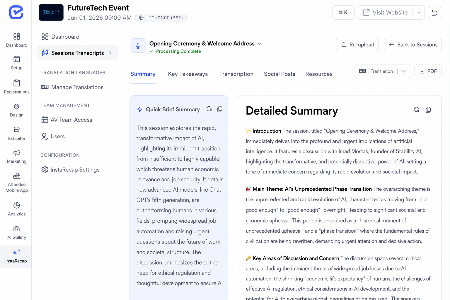 EventHex FutureTech Event detailed session summary