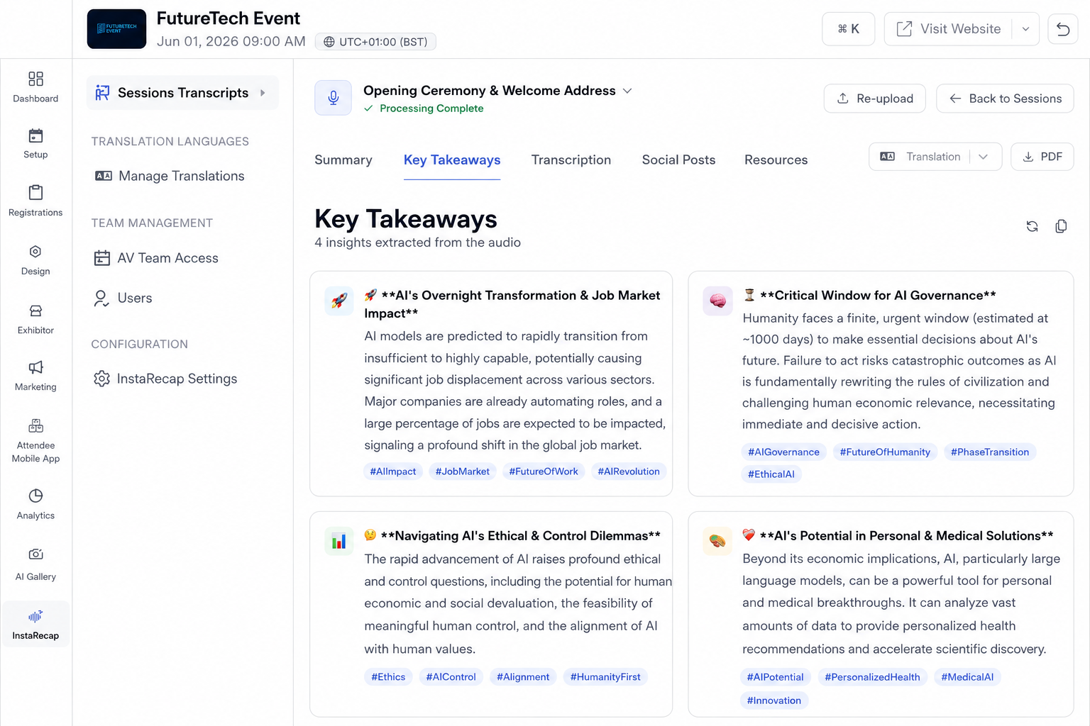 EventHex FutureTech Event English key takeaways