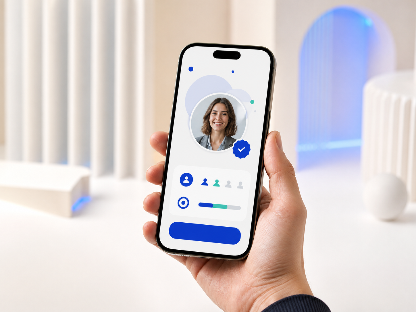 Attendee profile shown as a confirmed connection in the mobile experience