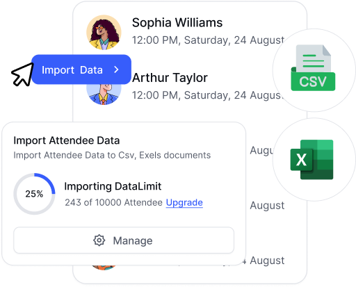 CSV bulk import wizard with column mapping