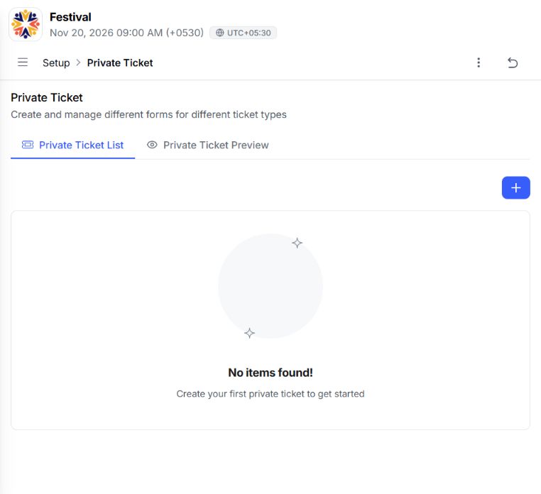 EventHex private ticket invitation dashboard