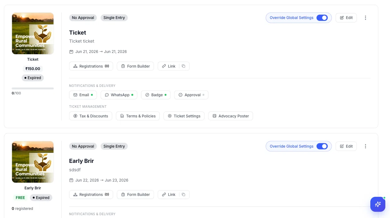 Conversion engine — EventHex event website builder