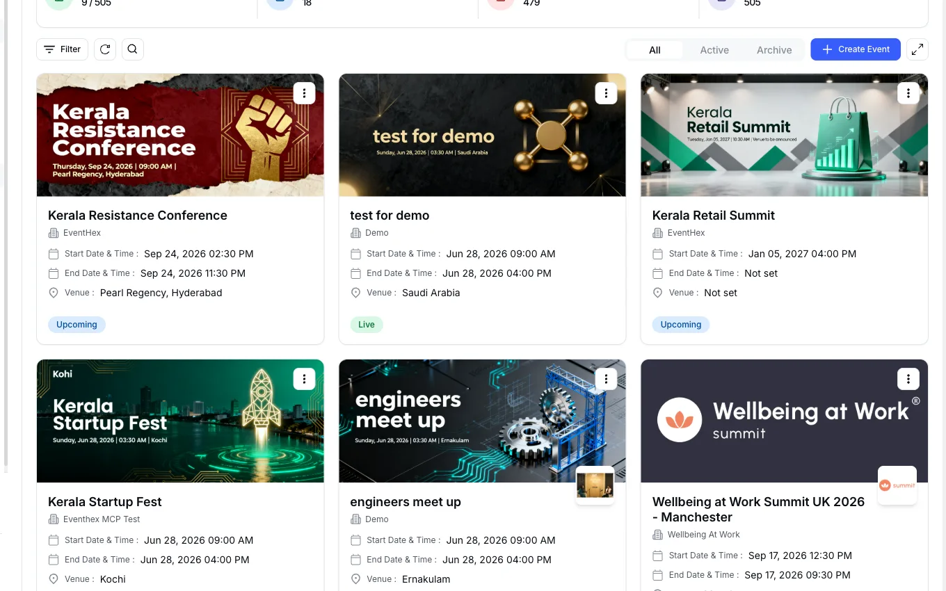 Multi-event — EventHex event website builder