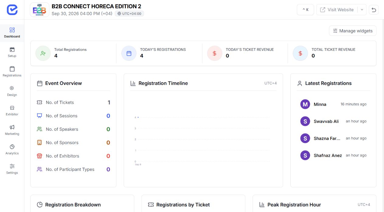 EventHex live interaction workspace for Conferences