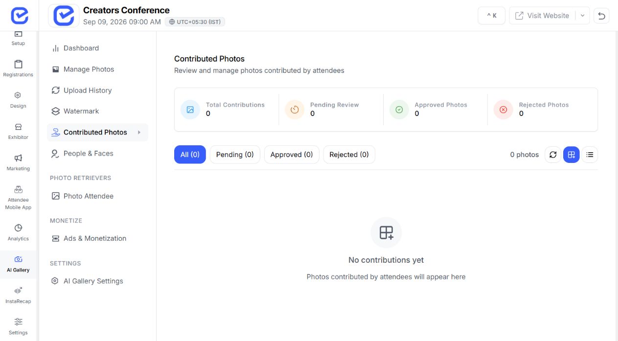 EventHex Open-text feedback organizer interface