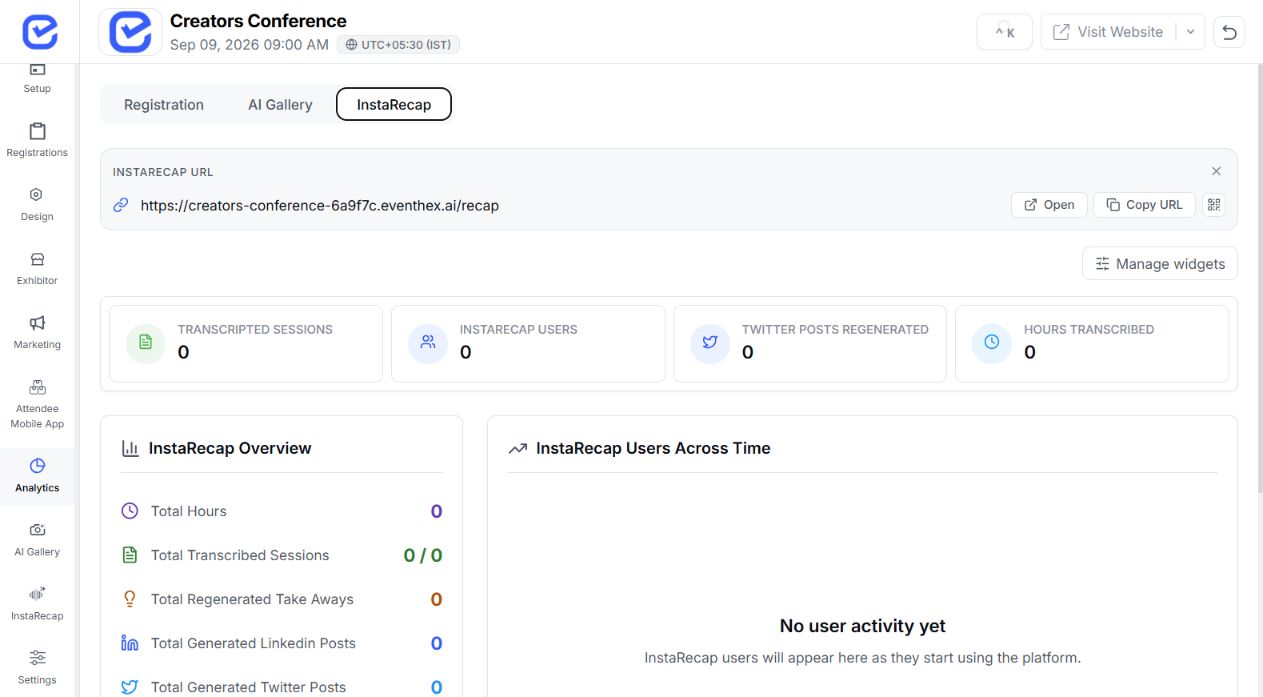 Analytics report ready for export