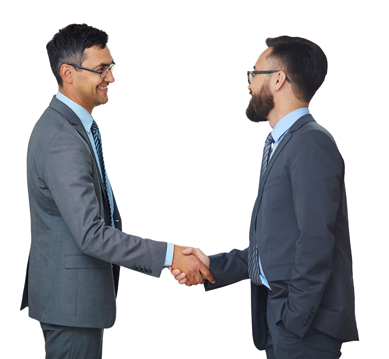 Business partners shaking hands
